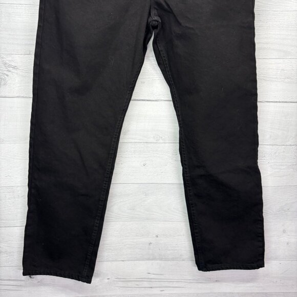 NEW Wrangler Authentics Jeans Black Straight Fit Denim Pants ZM200BK Size 34x32 - Picture 5 of 11